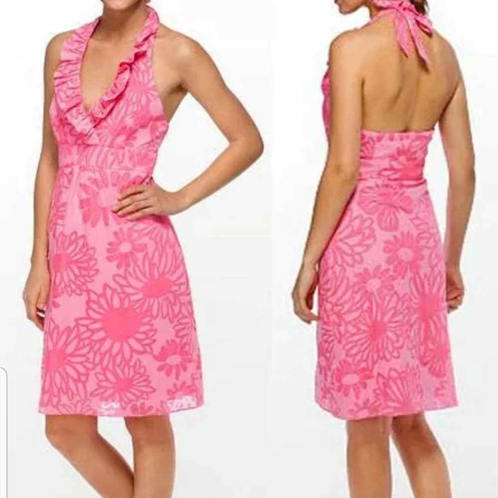 $178 Lilly Pulitzer Ramona Hotty Pink Halter Dress